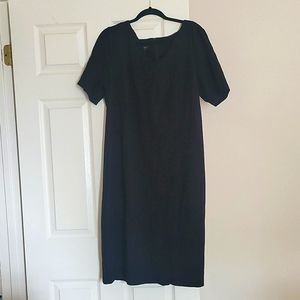 Talbots Ponte Knit Black Dress 20w
